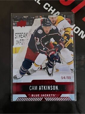 CCM Blue and White Columbus Blue Jackets Hockey Card